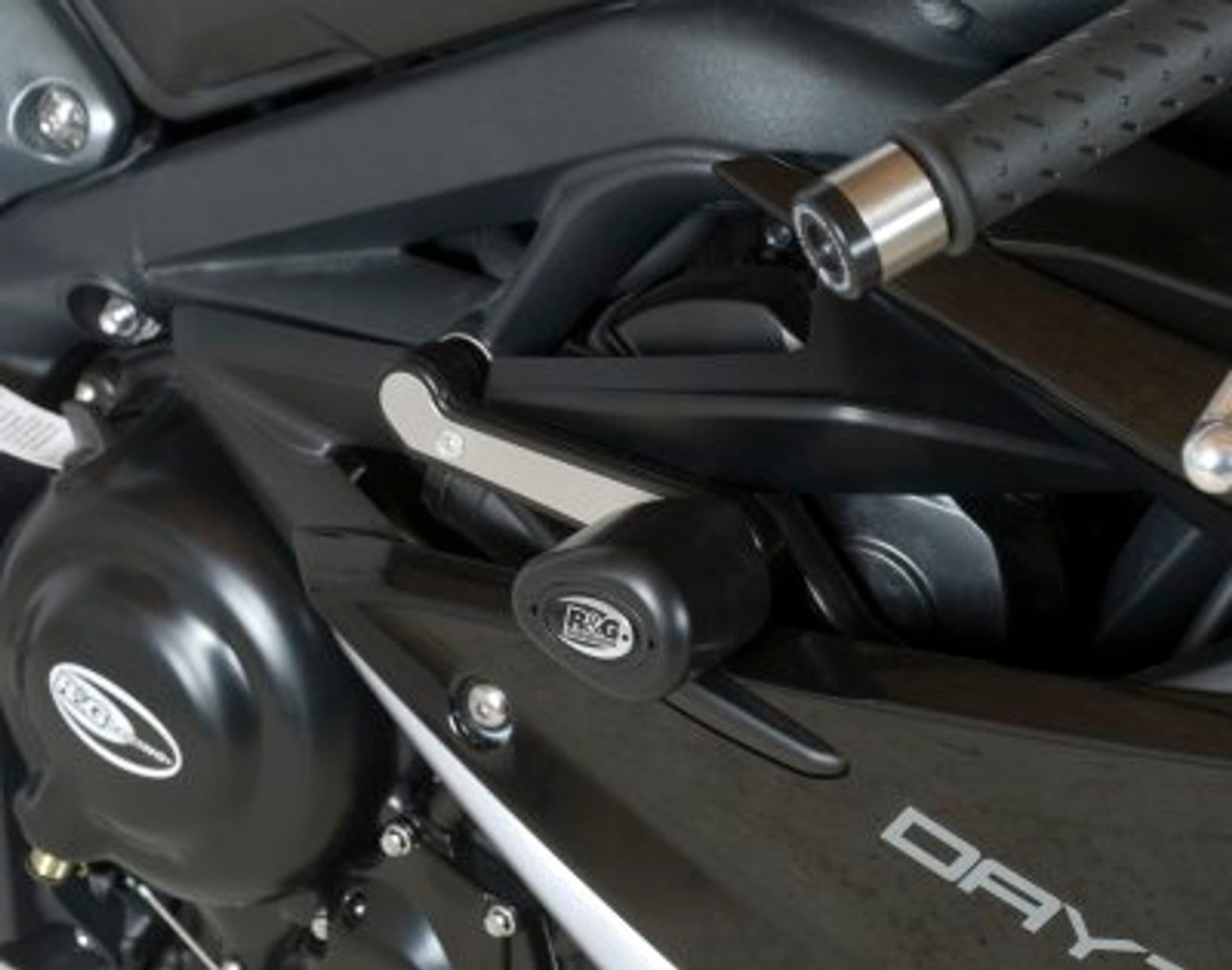 R&G Racing Aero no-cut Frame Sliders, RACE VERSION for Triumph 675 Daytona '13-'19 R&G Racing Aero no-cut Frame Sliders, RACE VERSION for Triumph 675 Daytona '13-'19